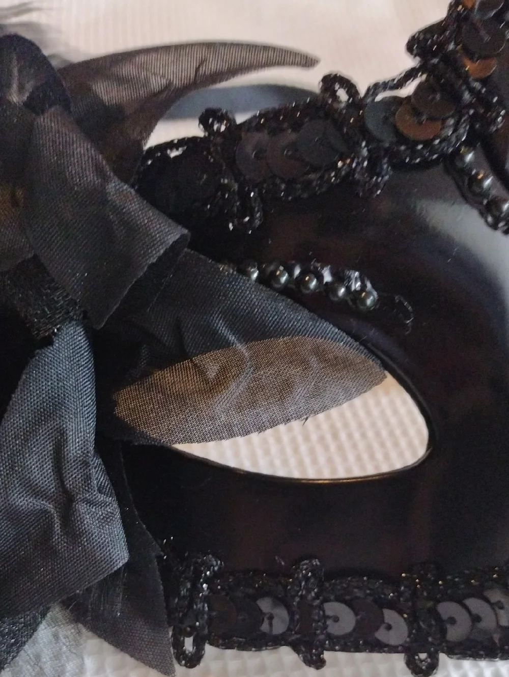 Black Lace Flower Venetian Masquerade Mask for Women